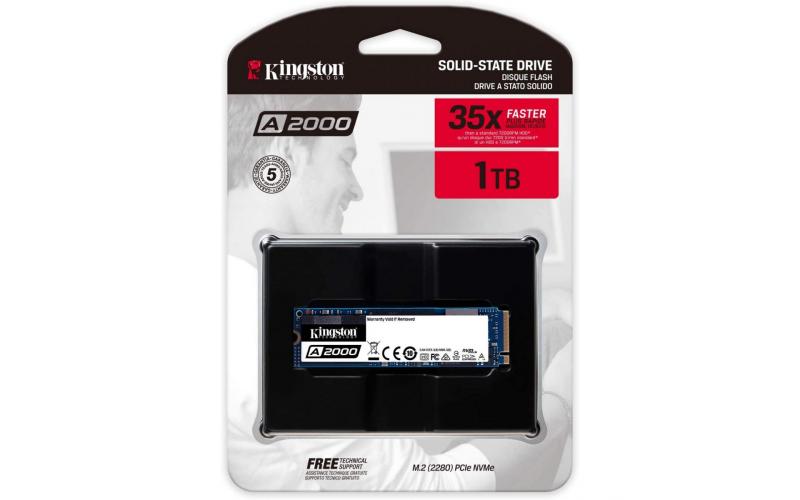 Kingston A2000 M.2 Solid state Drive PCIe NVMe / SSD 1TB