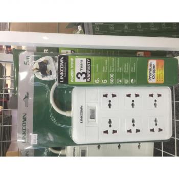 Linkcomn LC-PS611 UK 5M 6-Sockets