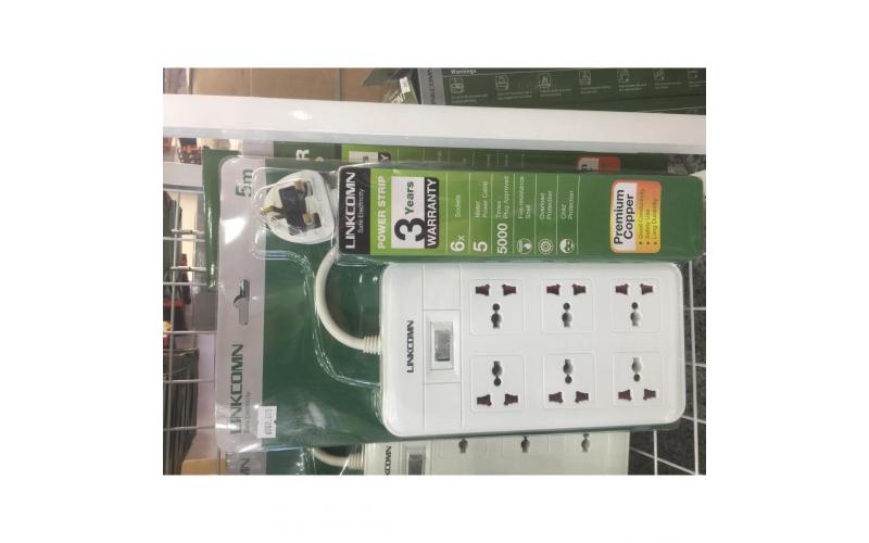 Linkcomn LC-PS611 UK 5M 6-Sockets