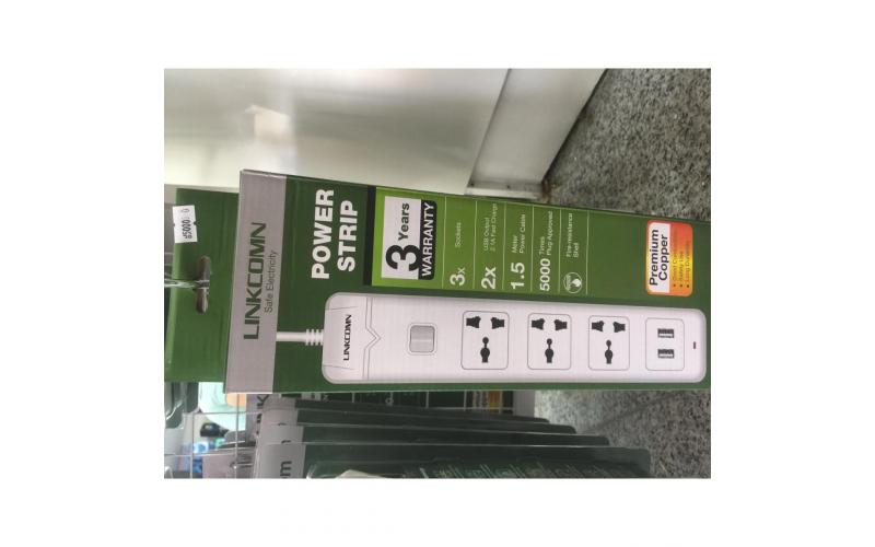 Linkcomn Lc-Ps303 Eu 1.5m 3-Sockets 2-Usb
