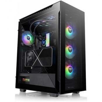 Thermaltake Divider 500 w/ 3x120mm ARGB Front + 1x 120mm Rear Fans + 2 Symmetrical Triangular Panels - Black