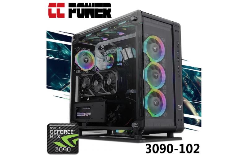 CC Power 3090-102 Gaming PC 12Gen Core i9 16-Cores w/ RTX 3090 24GB Liquid Cooled DDR5