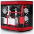 HYTE Y60 Premium Mid-Tower ATX Case (Red/Black) w/ 3-Piece Panoramic Tempered Glass Design,3 Pre-Installed Flow Fans & PCIE 4.0 Riser Cable