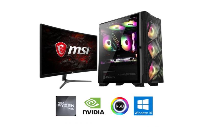 AMD RYZEN 5 PRO 4650G // RTX 3050 8GB // 16GB RAM // MSI Optix G24C4 24\