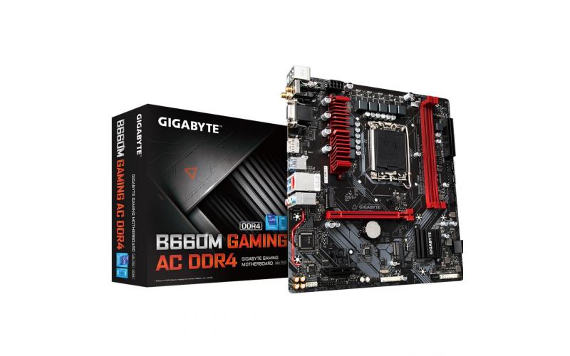 GIGABYTE B660M GAMING AC Wifi DDR4 LGA 1700, Intel 12th, DDR4 mATX Motherboard ,M.2, PCIe 4.0,USB Type-C