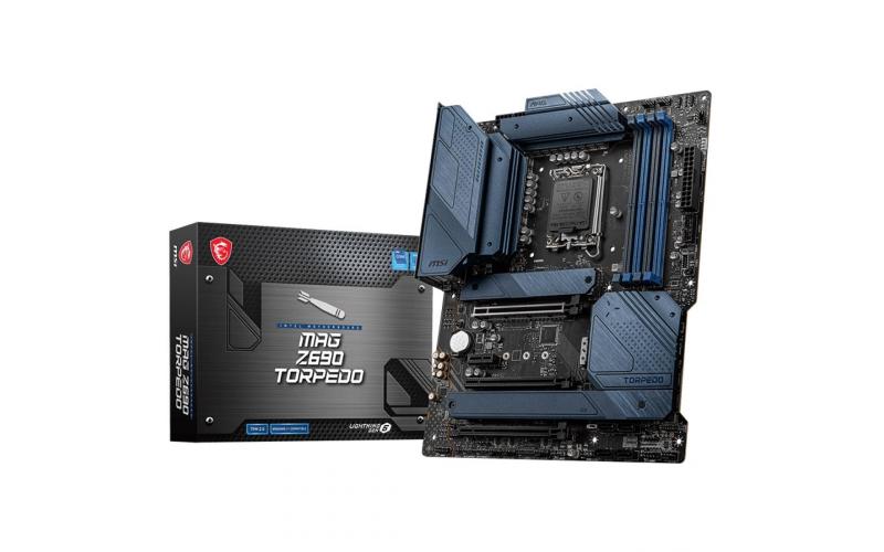 MSI MAG Z690 TORPEDO LGA 1700 Intel 12th DDR5 ATX Motherboard Quad M.2, PCIe 5.0,USB 3.2 Gen2X2 Type-C