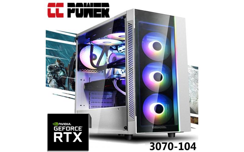 CC Power 3070-104 Gaming PC 12Gen Inte Core i7 12-Cores w/ RTX 3070 8GB + Custom AIR Cooler