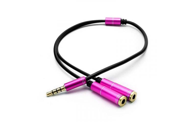 1 Jack Male To 2 Jack Splitter Dual Audio Cable