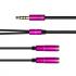 1 Jack Male To 2 Jack Splitter Dual Audio Cable