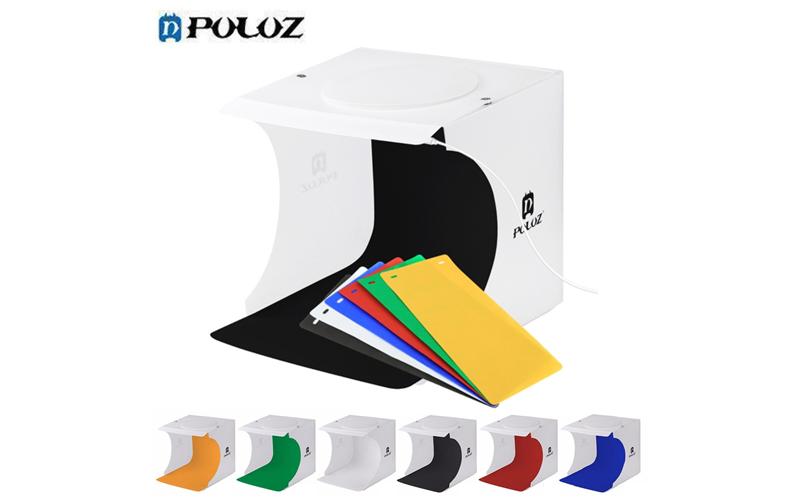 Puluz Studio LED Light Box 24 x 23 x 22 cm With 6 Backdrops