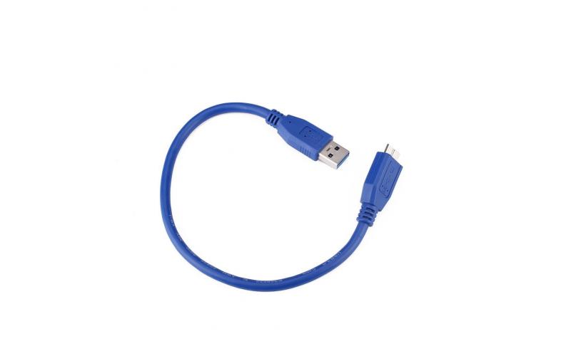 USB A male to Micro B USB 3.0 Cable 50cm-Blue ( external hdd cable )