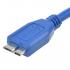 USB A male to Micro B USB 3.0 Cable 50cm-Blue ( external hdd cable )