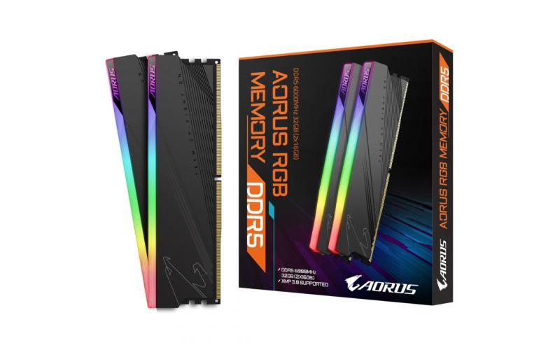 GIGABYTE AORUS Memory RGB DDR5 32GB (2x16GB) 60000MHz-CL40 Desktop Memory