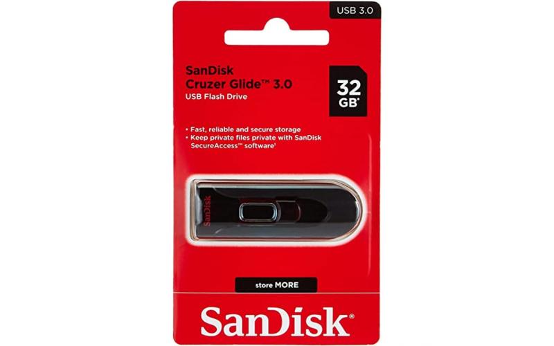 SanDisk Cruzer Glide USB 3.0 Fast & Secure Flash Drive - 32GB