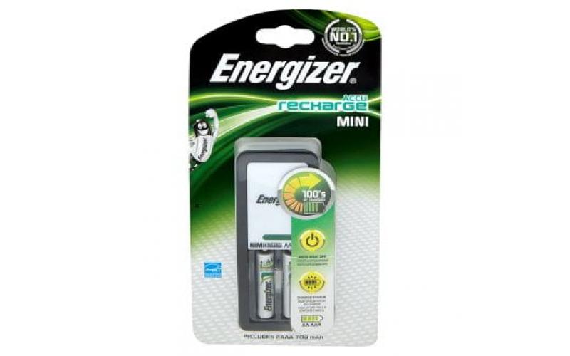 Energizer CH2PC3 Mini AA/AAA Charger with 2xAAA (700 mA) NiMH Rechargeable Batteries