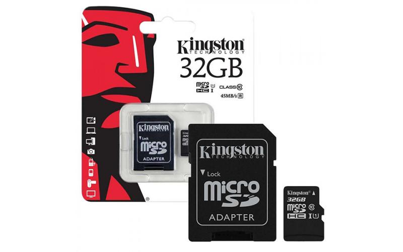 Kingston microSD 32GB + SD Adapter