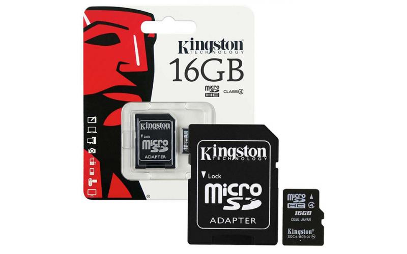 Kingston microSD 16GB + SD Adapter