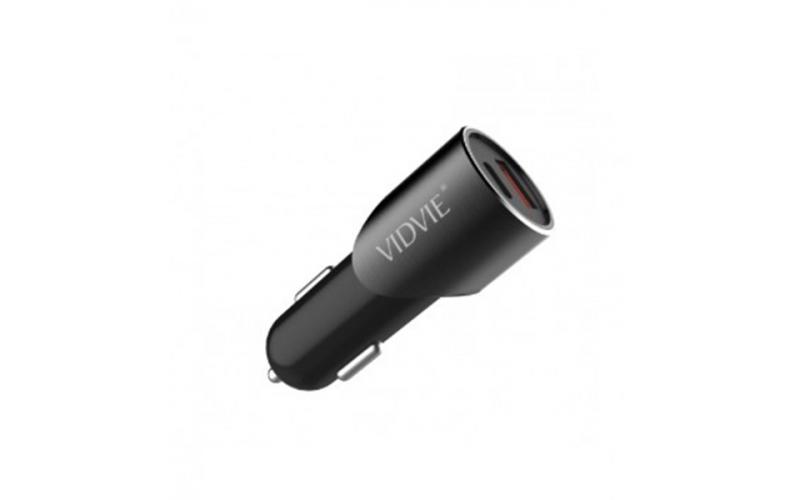 Vidvie 4.8A Lightning & Type-C Port Black Car Charger with Cable, CC507c-v8BL
