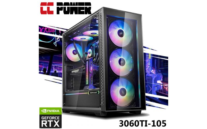 CC Power 3060TI-105 Gaming PC 5Gen AMD Ryzen 9 w/ RTX 3060 TI Liquid Cooled