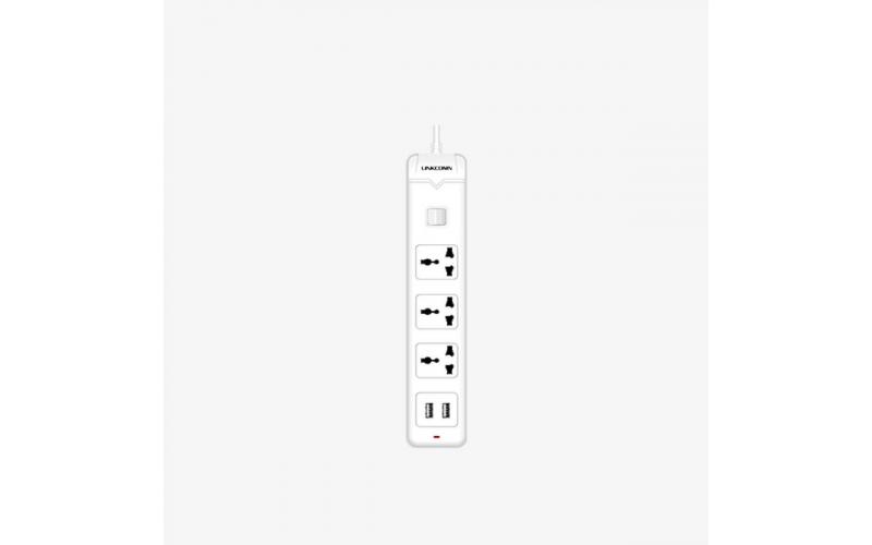 LINCOMN LC-PS303 POWER STRIP 3+2USB+1.5M MK
