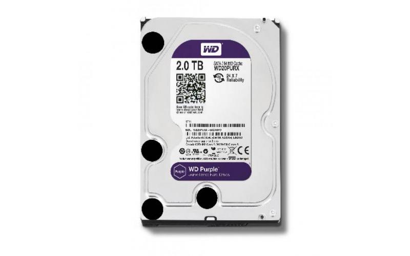 WD Hard Disk Internal 3.5\' - 2TB SATA Purple WD20PURX-78