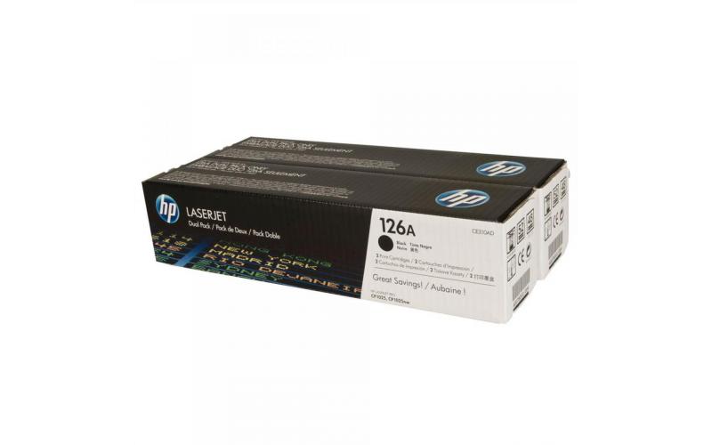 HP CE310AD 126AD Laser Toner Cartridge Black Dual Pack (Original)