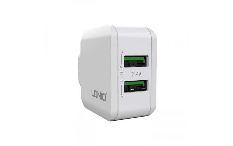 Ldnio A2202 Travel Phone Charger EU Plug Dual USB