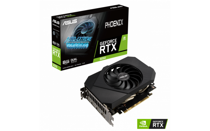 ASUS Phoenix GeForce RTX™ 3050 8GB GDDR6 brings ultra high frame rates for today’s most popular titles.