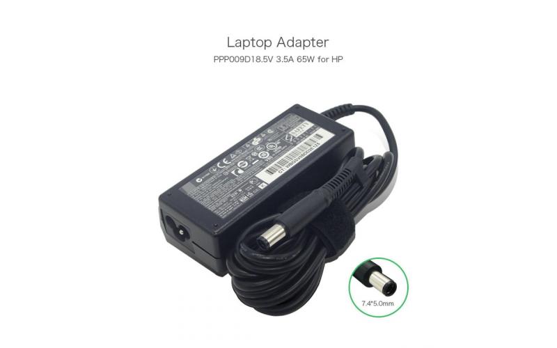 HP Laptop Adapter 18.5V  3.5A  65W 7.4*5.0mm