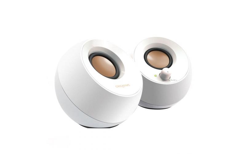 CREATIVE PEBBLE WHITE USB Desk Speaker 2.0 MODEL: MF1680 / SP-PBL-WH