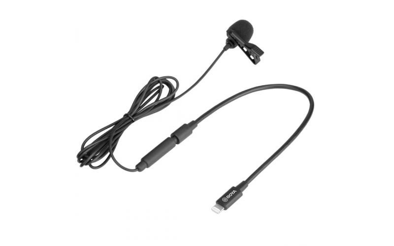 BOYA BY-M2 Clip-on Lavalier Microphone helps capture a clear and high-quality sound directly to all kinds iOS devices through Lightning port.