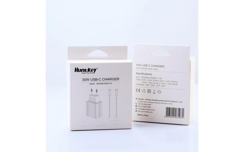 HUNTKEY 30W USB-C CHARGER WITH CABLE-COTC