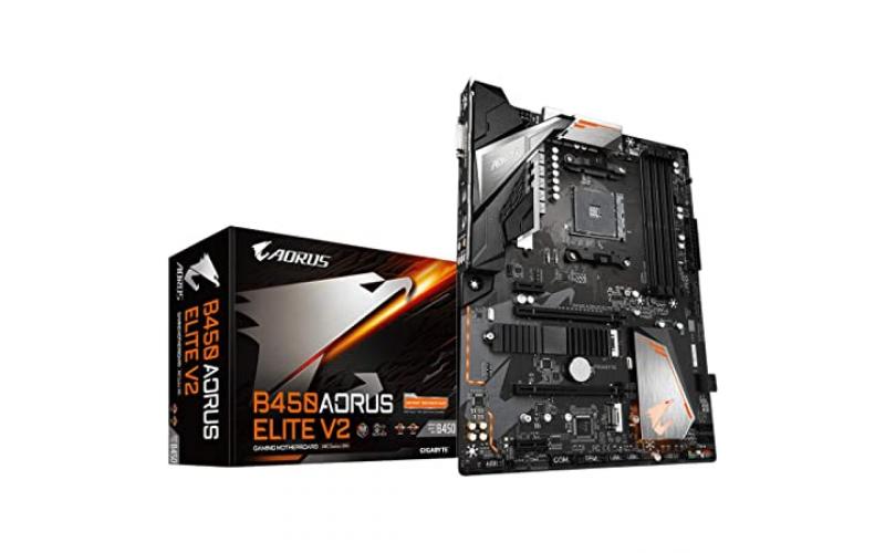B450 AROUS ELITE V2 AMD AM4 DD4 2 CHIP M.2 3SOCKET 7.1 CH HD AUDIO GBE LAN