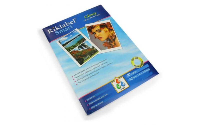 RIKLABEL GLOSSY INK JET PHOTO QUALITY PAPER 20 SHEETS/A3 SIZE 297*420MM /180 G/M(20A3GP18)