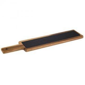 Store & More Serving Wood Board With A Slate Tray