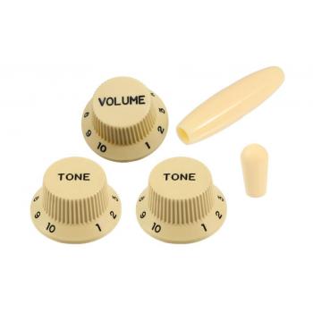 Allparts Pk 0178 028 Plastic Stratocaster Cream Knob Set