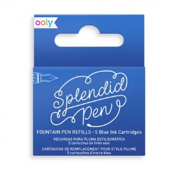 Splendid Fountain Pen Ink Refills Blue Set Of 5