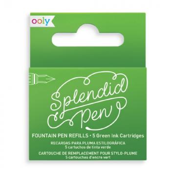 Splendid Fountain Pen Ink Refills Green Set Of 5