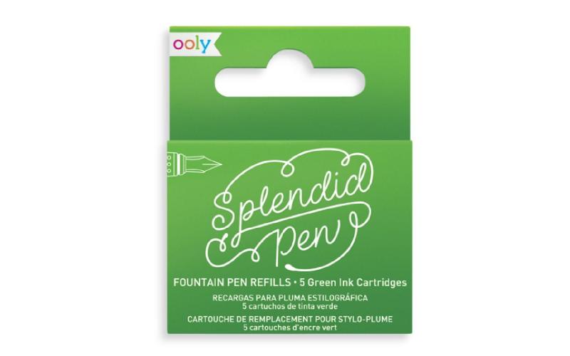 Splendid Fountain Pen Ink Refills Green Set Of 5
