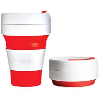 Stojo Pocket Cup Collapsible Leak Proof Cup Red 355 ML