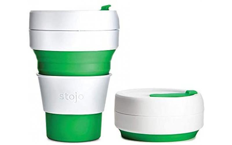 Stojo Pocket Cup Collapsible Leak Proof Cup Green 355 ML