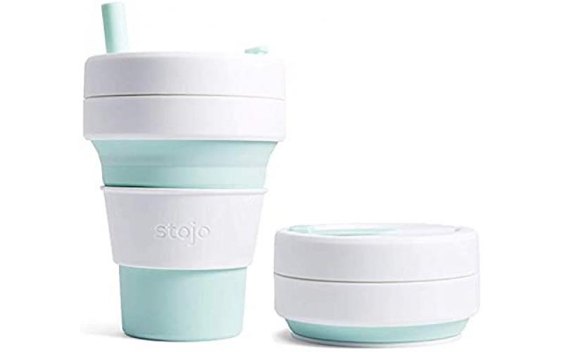 Stojo Biggie Collapsible Leak Proof Cup Mint 470 ML