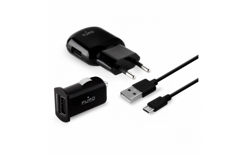 Puro Kit 3 In 1 Mini Travel charger