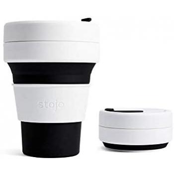 Stojo Pocket Cup Collapsible Leak Proof Cup Black 355 ML