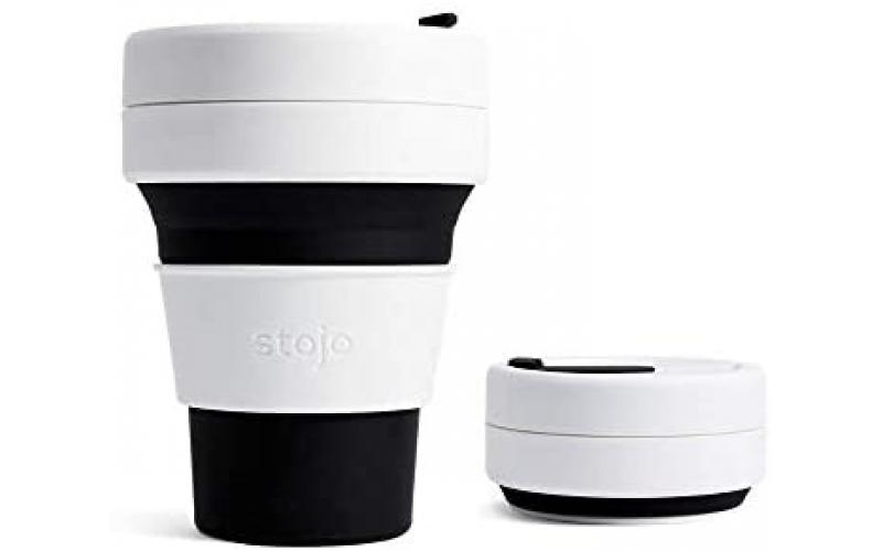 Stojo Pocket Cup Collapsible Leak Proof Cup Black 355 ML