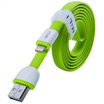 MiLi 8 Pin Lightning to USB Cable 1M flat Green