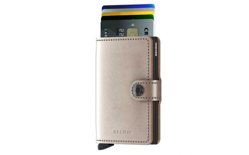 Secrid Miniwallet Metallic MMe-Champagne-Brown