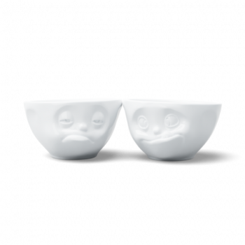 FIFTYEIGHT PRODUCTS: Medium Bowls set - Tasty & Snoozy - White, 200 ml