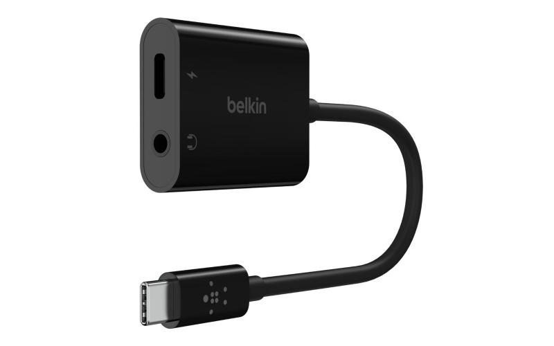 Belkin RockStar 3.5mm Audio + USB-C Charge Adapter