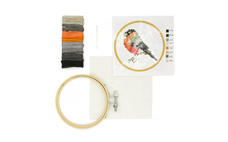 Kikkerland Mini Crossstitch Embroiderykit-Bird